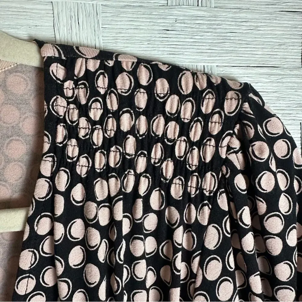 Boden 'Joanna' stretch faux wrap top ruching puff sleeve bubble‎ print soft